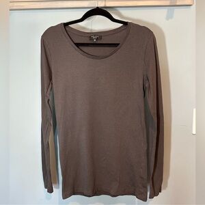 New Look Men’s Scoop-neck Long Sleeve T-Shirt in Grey